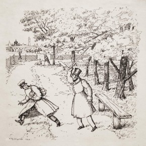 Барин прогоняет штопальщика