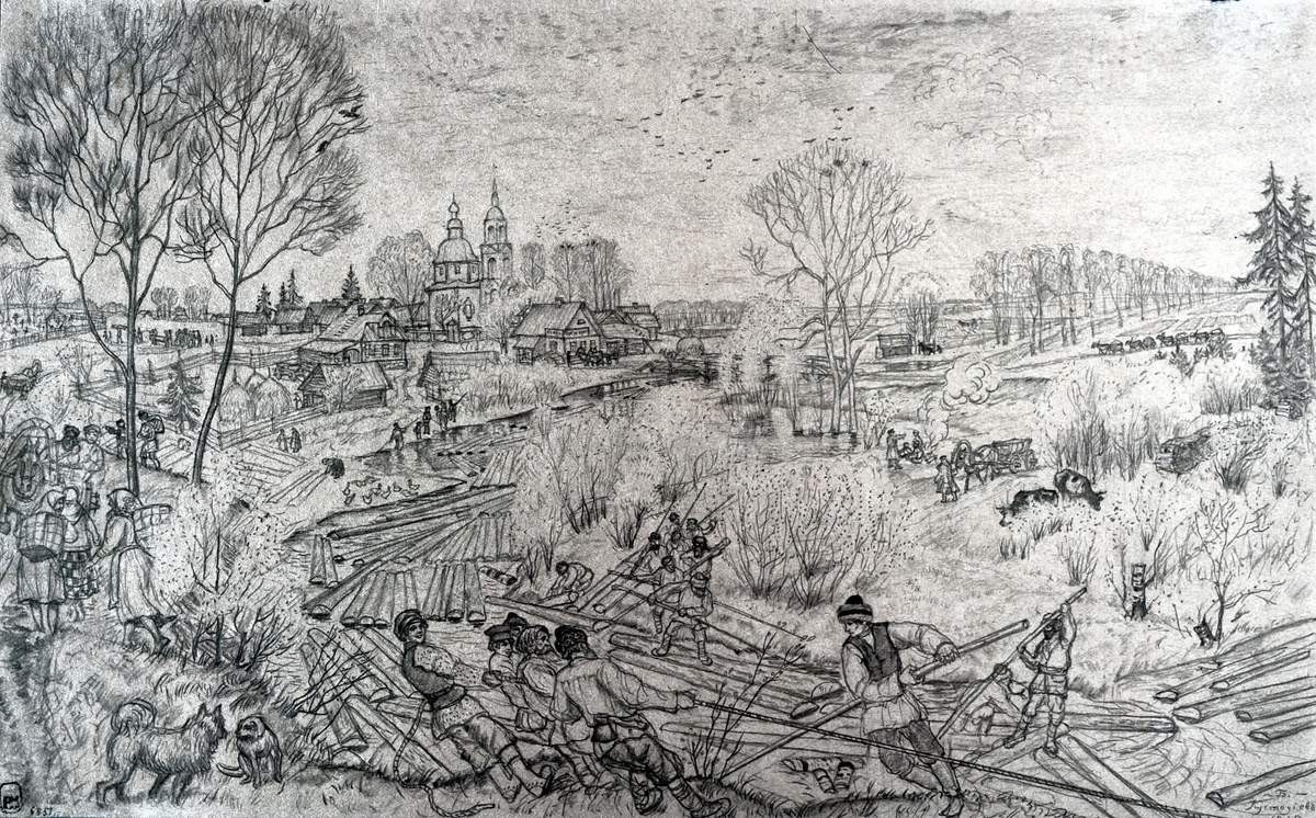 Весна, Boris Kustodiev, 1919