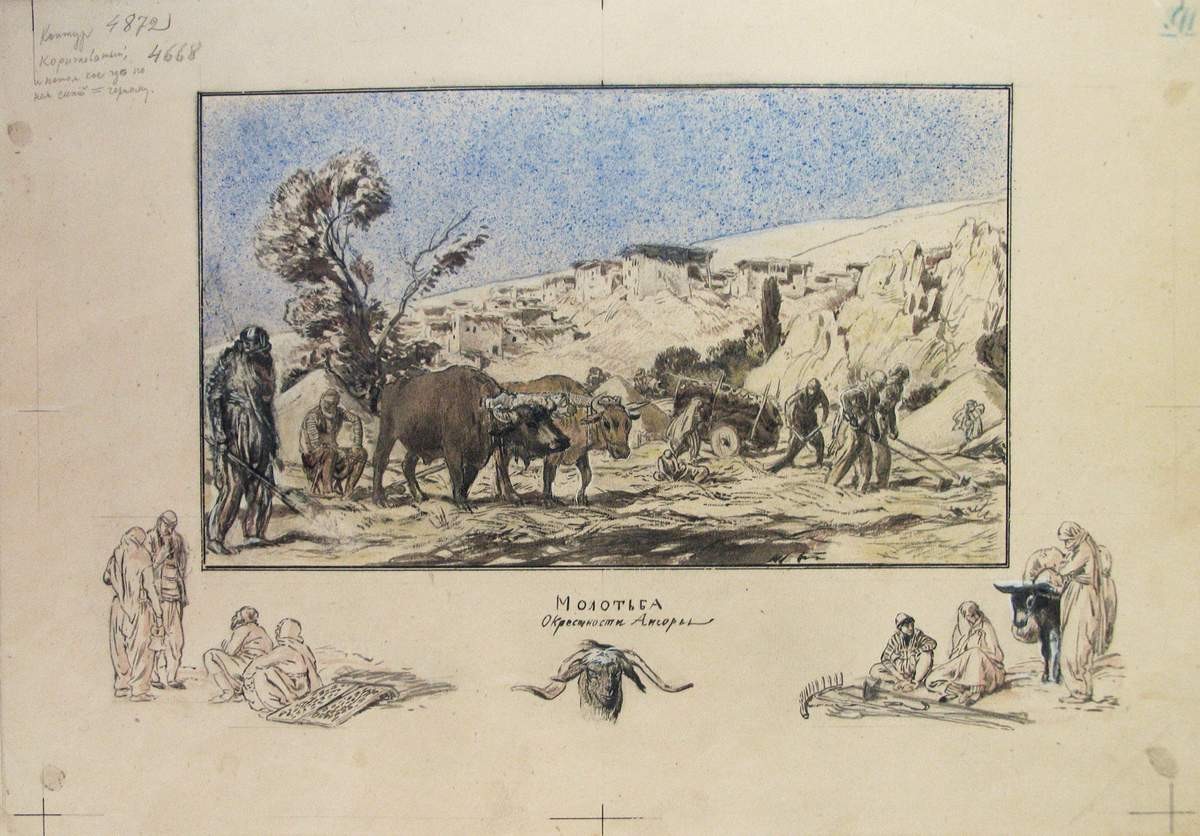 Молотьба. Окрестности Ангоры, Eugene Lanceray, 1922