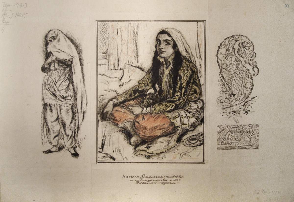 Ангора. Старинный костюм, Eugene Lanceray, 1922