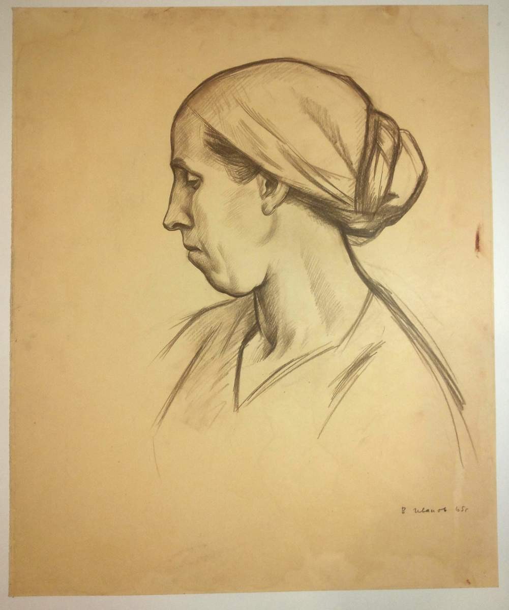 Женская голова, Иванов Виктор Иванович, 1965