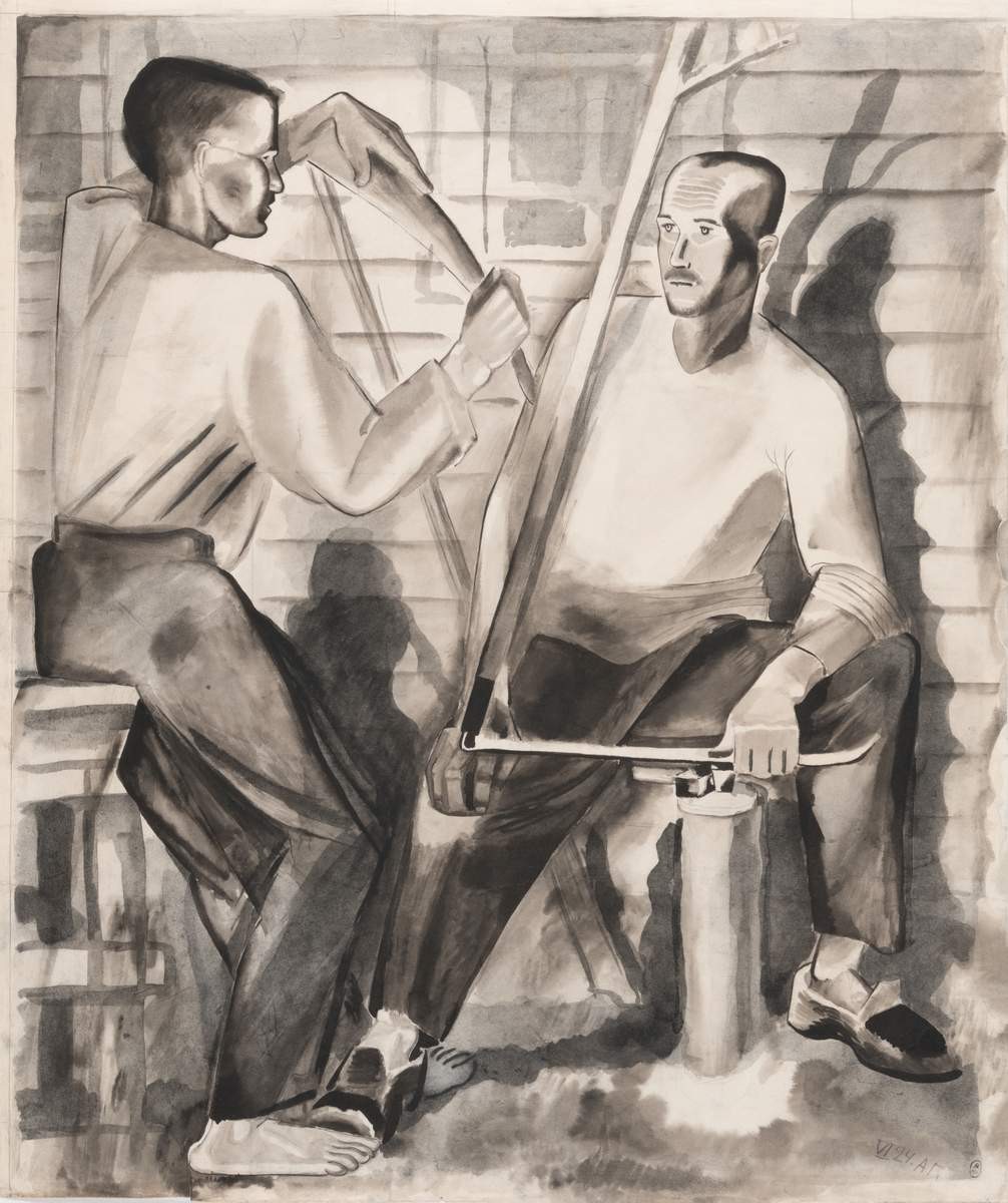Отбивка кос, Alexei Pakhomov, 1924