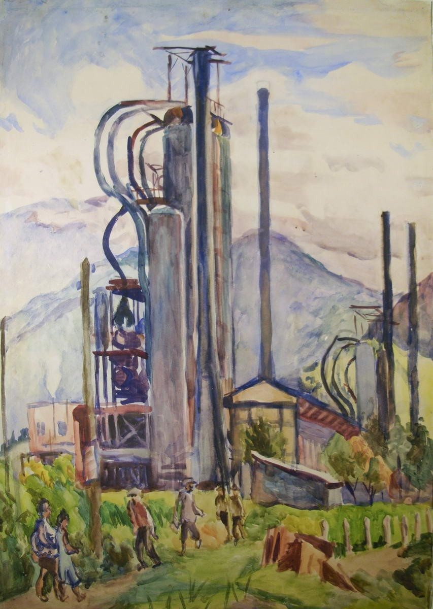 Kауперы. Керченский металлургический завод им. Войкова, Aristarkh Lentulov, 1930