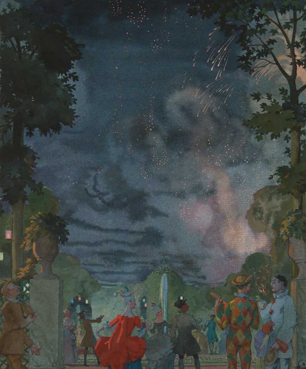 Фейерверк, Konstantin Somov, 1920