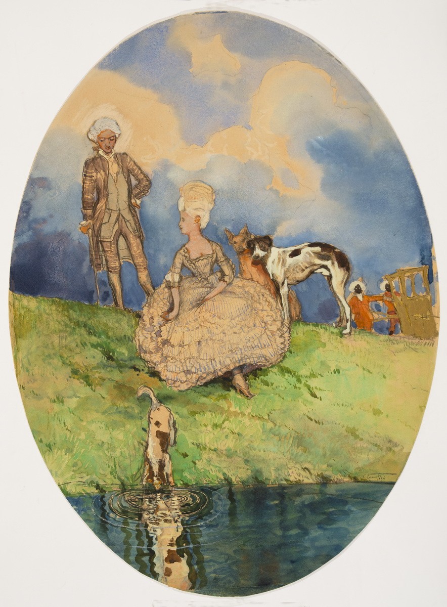 Отдых на прогулке, Konstantin Somov, 1896