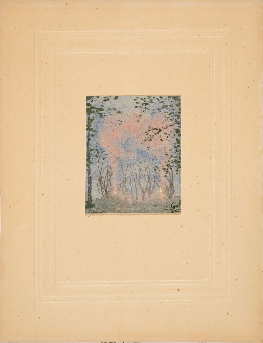 Пейзаж с костром, Konstantin Somov, 1897 (?)