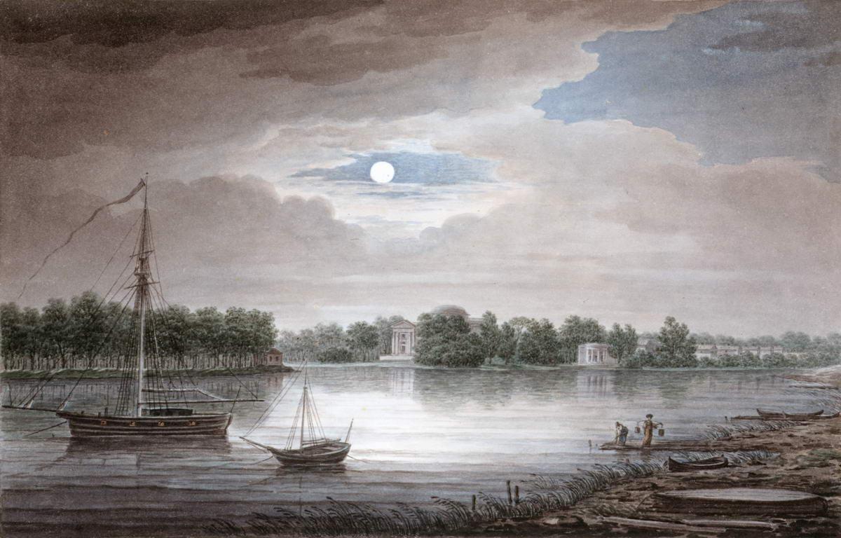 Елагин остров ночью, Maxim Vorobiev, 1829