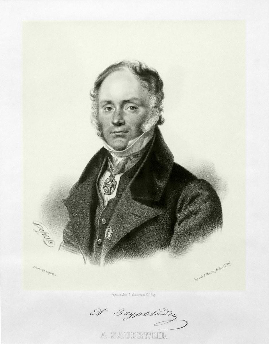 Портрет А.И. Зауервейда, Petr Borel, 1862