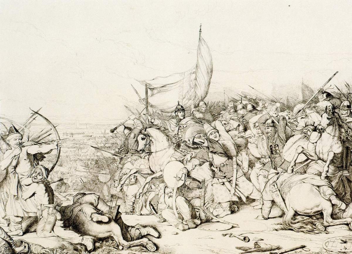 Битва на Сале, где Владимир Мономах разбил половцев, Fedor Antonovich Bruni, between 1825 and 1839