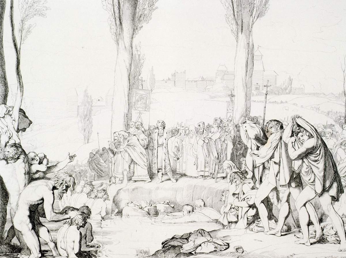 Крещение народа русского, Fedor Antonovich Bruni, 1830