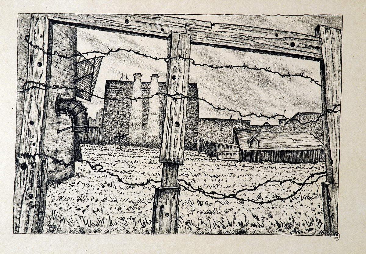 Огород на Обводном канале, Mstislav Valerianovitch Dobuzinski, 1922