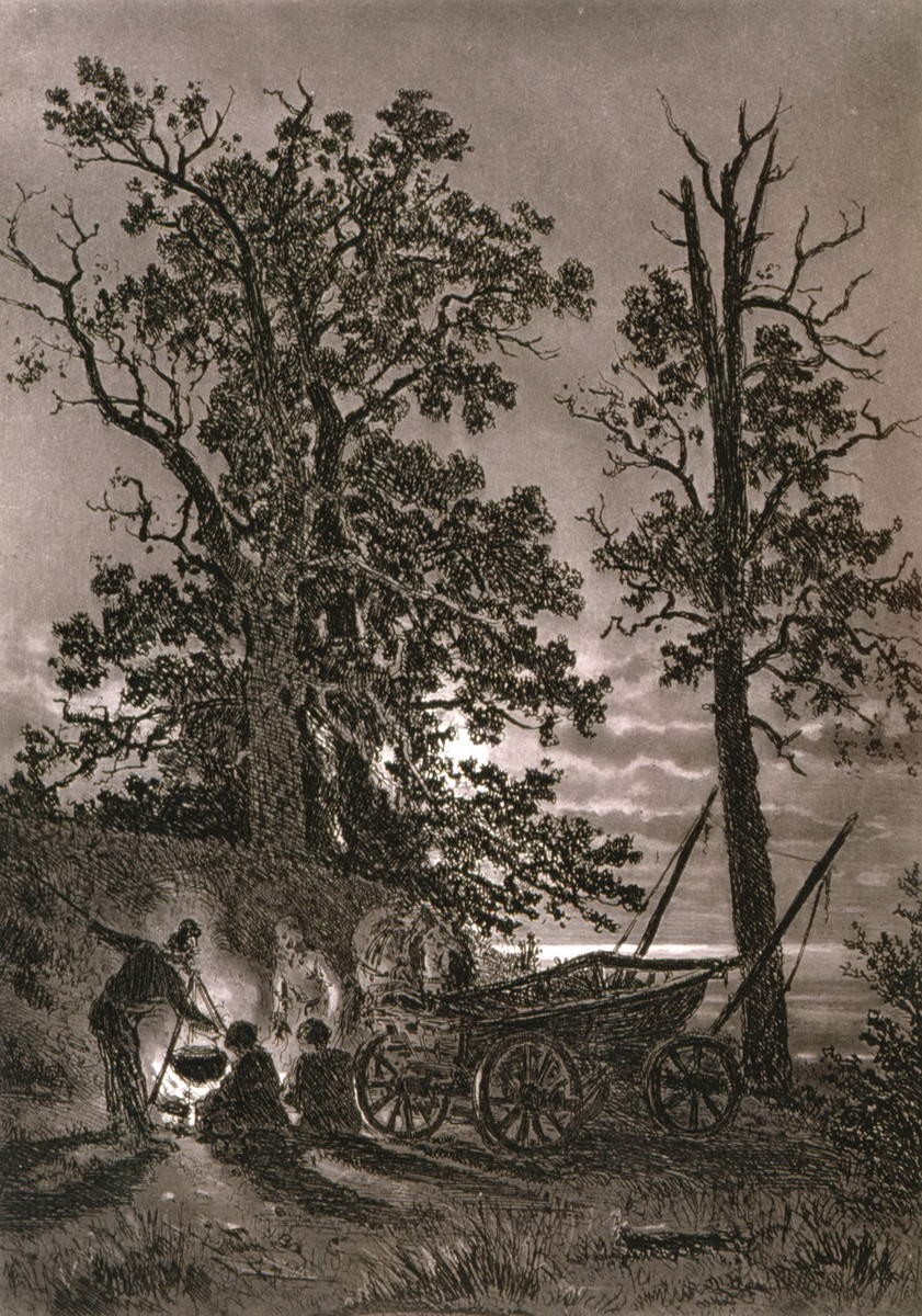 Ночь, Ivan Shishkin, 1886