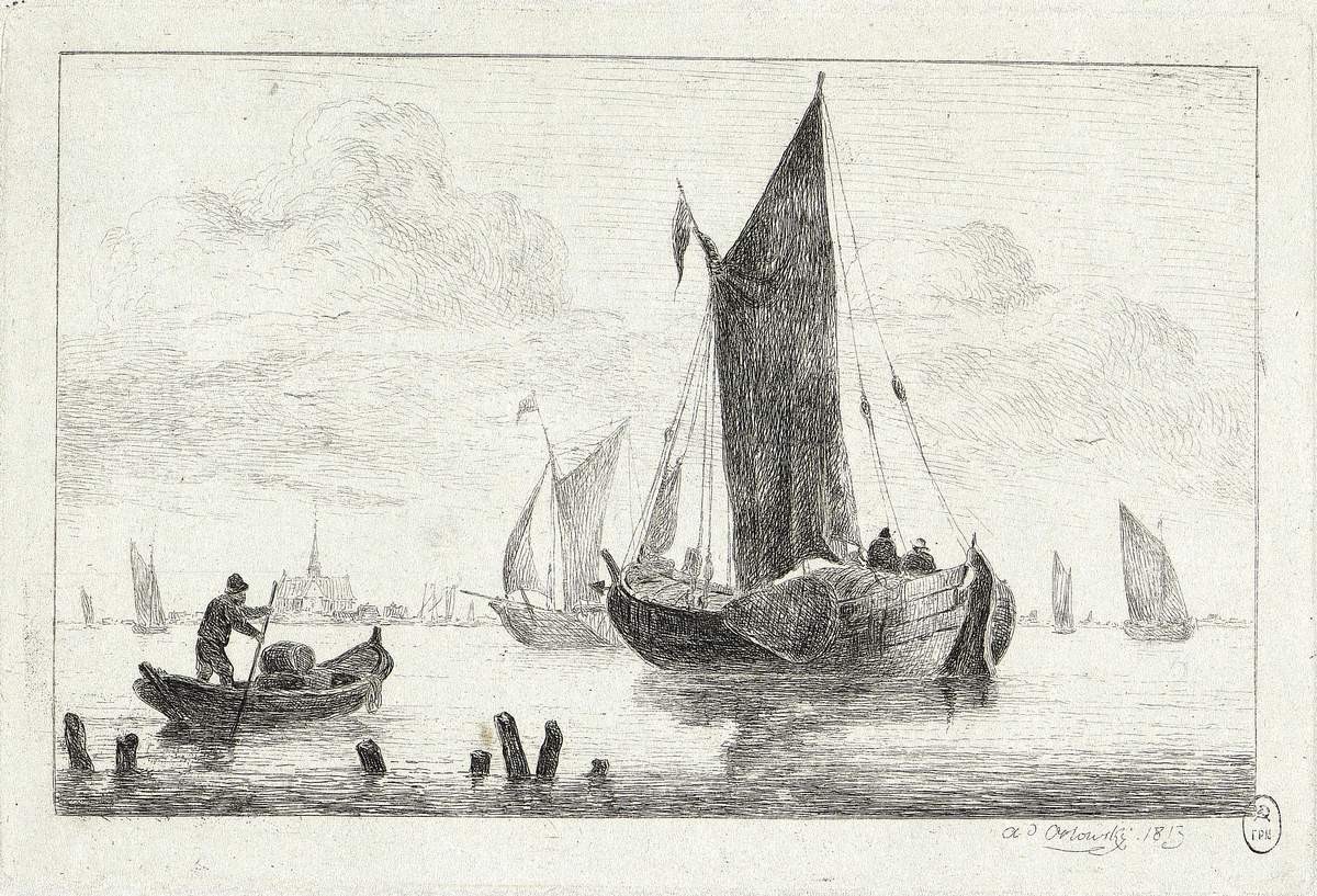 Морской вид, Alexander Orlowski, 1813