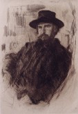 Портрет В. В. Матэ (в пальто и шляпе)