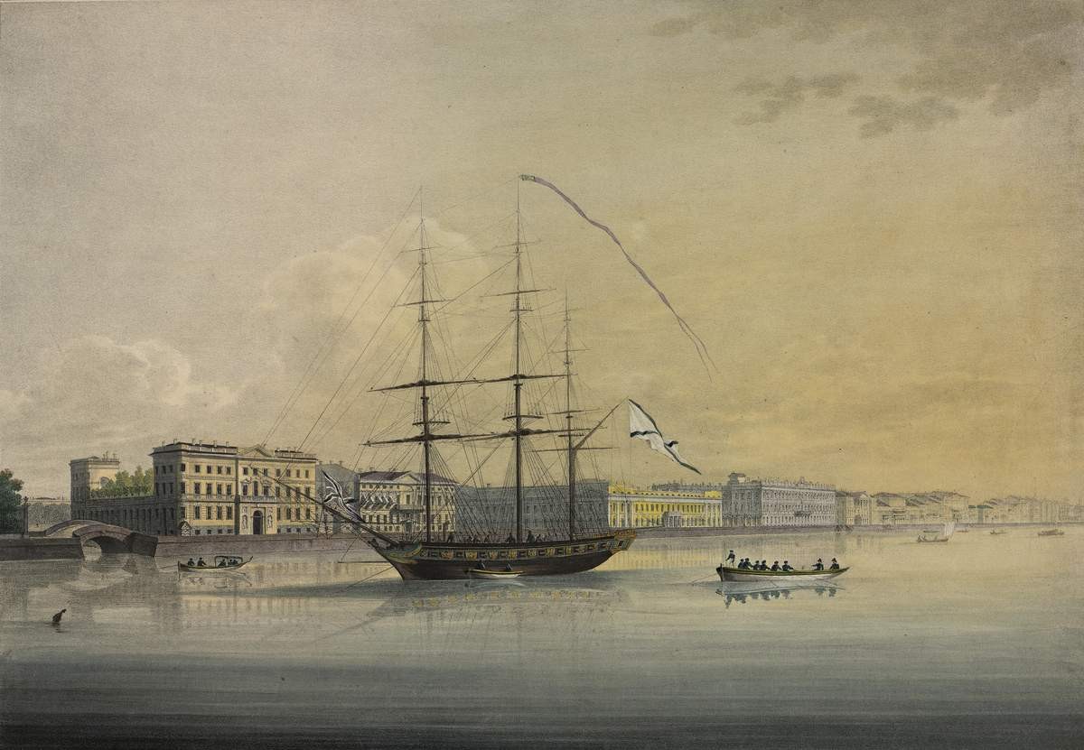 Дворцовая набережная, Karl Beggrov, 1820s (?)