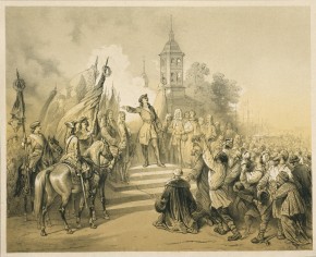 Петр Великий возвещает в Санкт-Петербурге народу о заключении мира со Швецией в день 4 сентября 1721 года