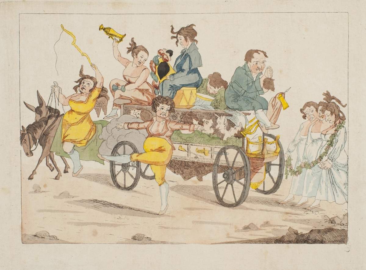 Изгнание из Москвы французских актрис, Alexey Venetsianov, 1813