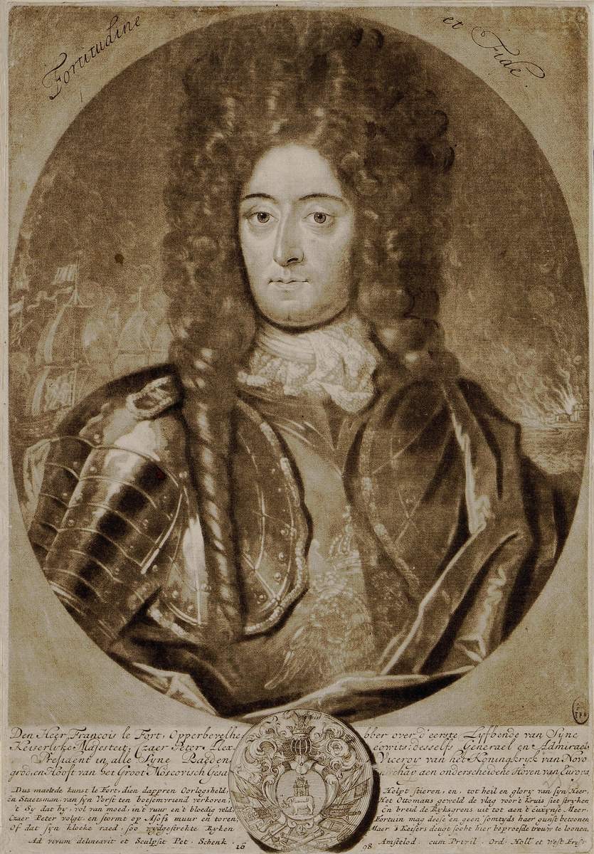 Портрет Франца Яковлевича Лефорта, Petr Shenk, 1698
