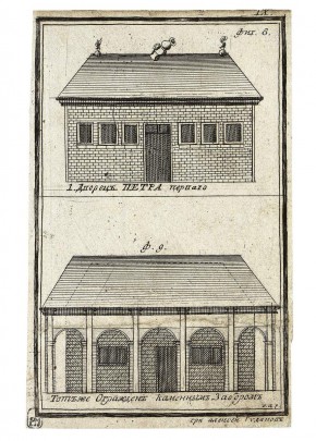 Два изображения дворца Петра I