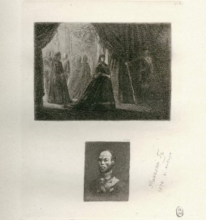 1. "Екатерина II, отправляющаяся на панихиду по Елизавете Петровне". 2. Портрет М.Х. Рейтерна
