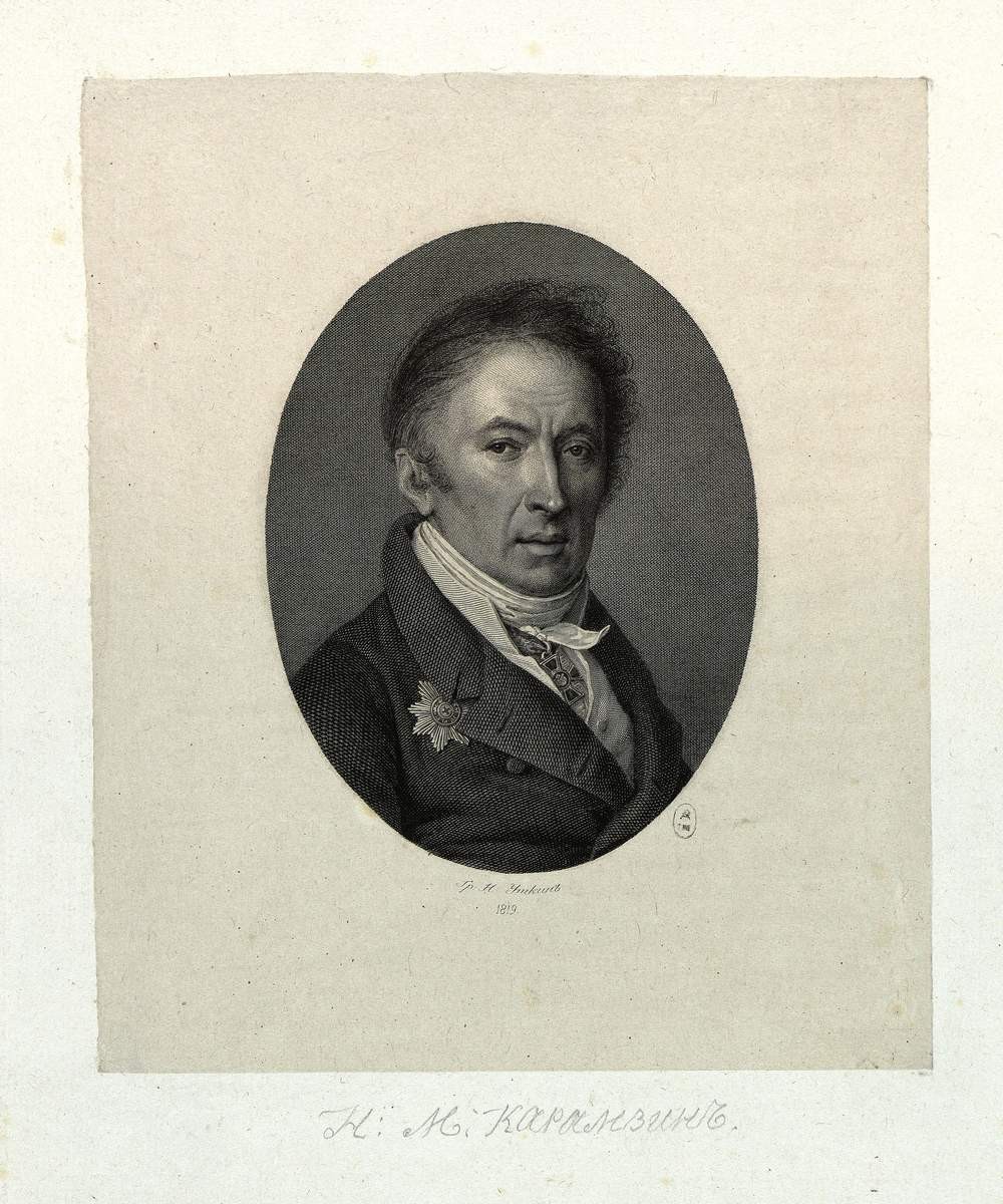 Портрет Н. М. Карамзина, Nikolay Ivanovich Utkin, 1819