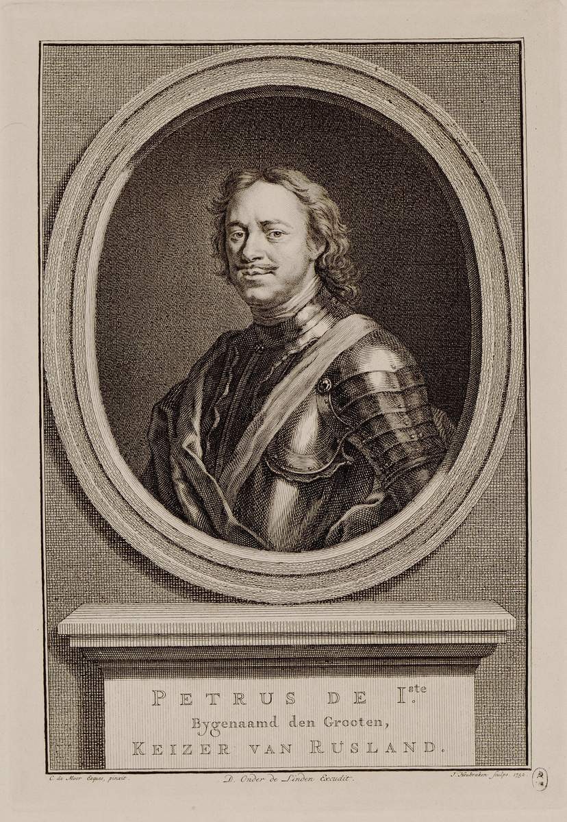Портрет Петра I, Yakob Khubraken, 1752