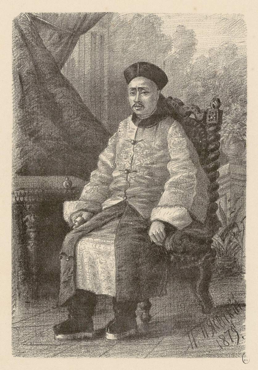 Портрет китайского чиновника, Pavel Piasetski, 1879