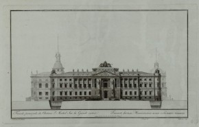 Главный фасад Михайловского замка. Окончательный проектный вариант