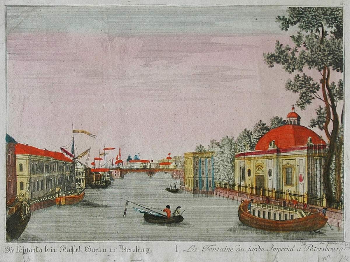 Фонтанка у императорского сада в Петербурге, 1770s–1790s (?)