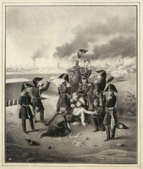 Перевязка раненого на войне 1812 года