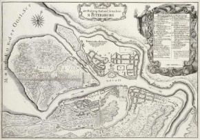 План крепости, города и местоположение Санкт-Петербурга