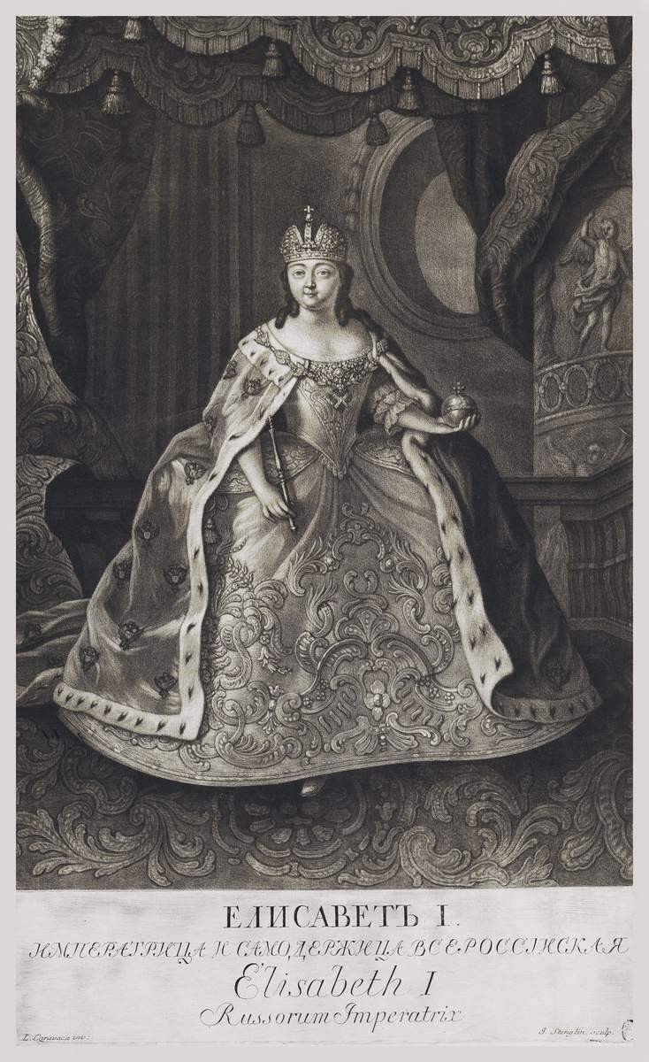 Коронационный портрет Елизаветы Петровны, Iogann Shtenglin (Ivan), 1744