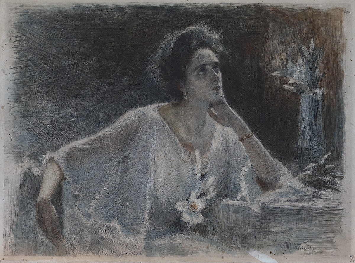 Портрет Е. К. Востряковой, Vasily Mate, 1901