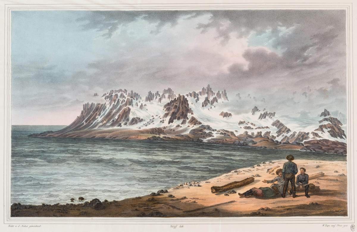 Митюшевы скалы на Новой Земле, Vasiliy Ivanovich Pape, 1837