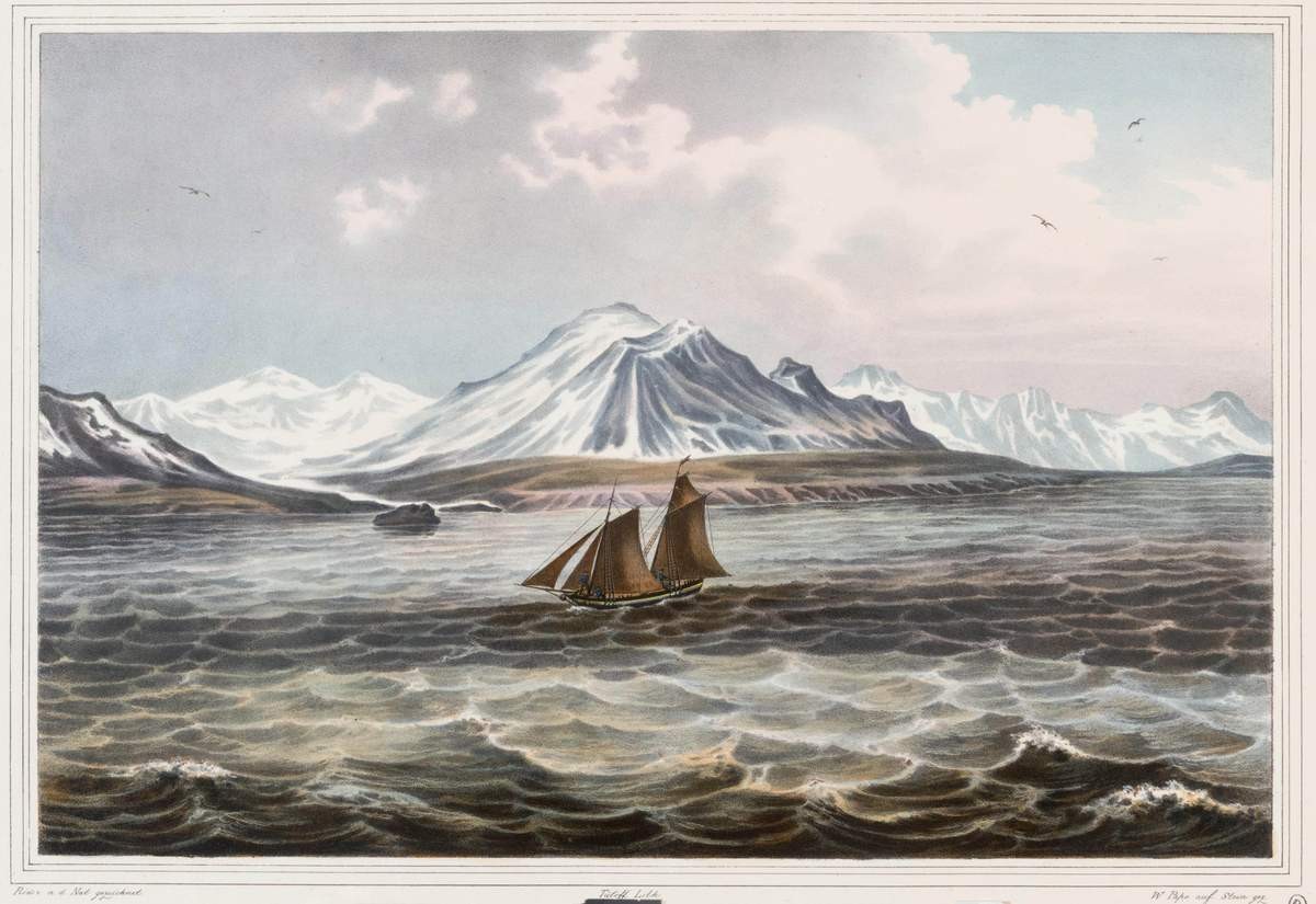 Гора в Маточкином Шаре на Новой Земле, Vasiliy Ivanovich Pape, 1837