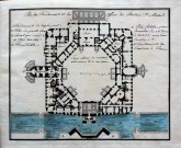 План фундамента и служб Михайловского замка