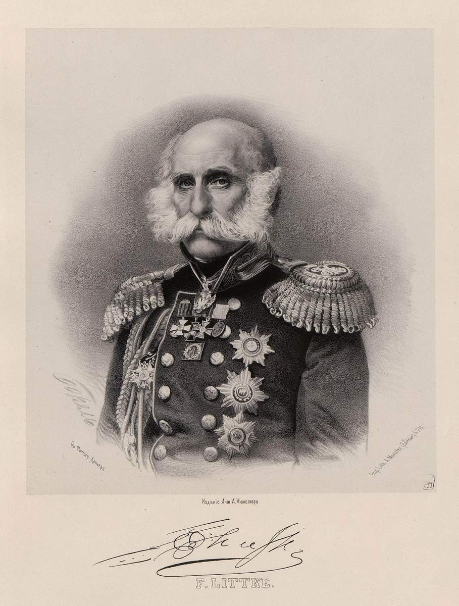 Портрет Ф. П. Литке 1797 - 1882 (адмирал), Petr Borel, 1860