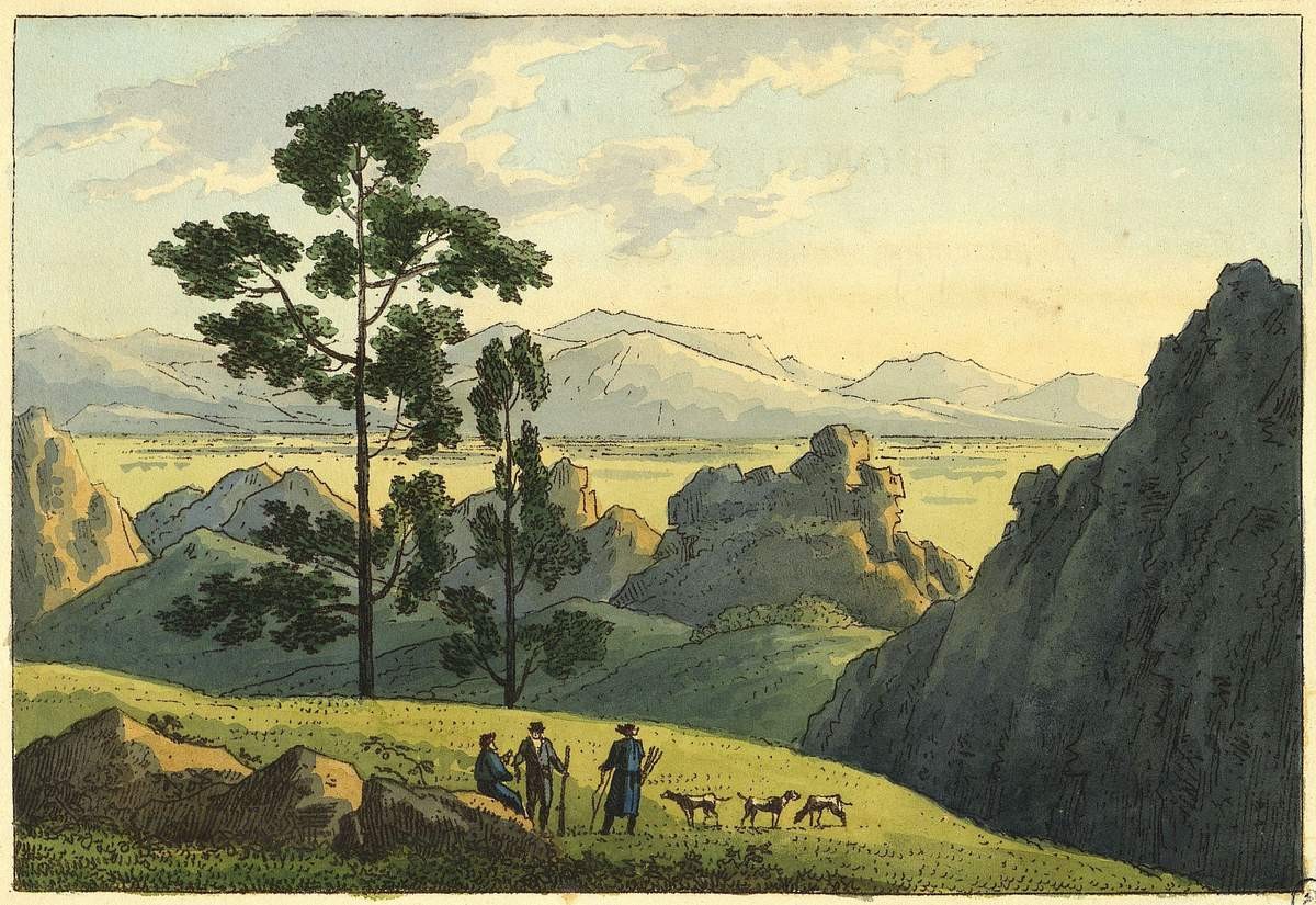 Горы на Китайской границе, Andrey Yefimovich Martynov, 1819