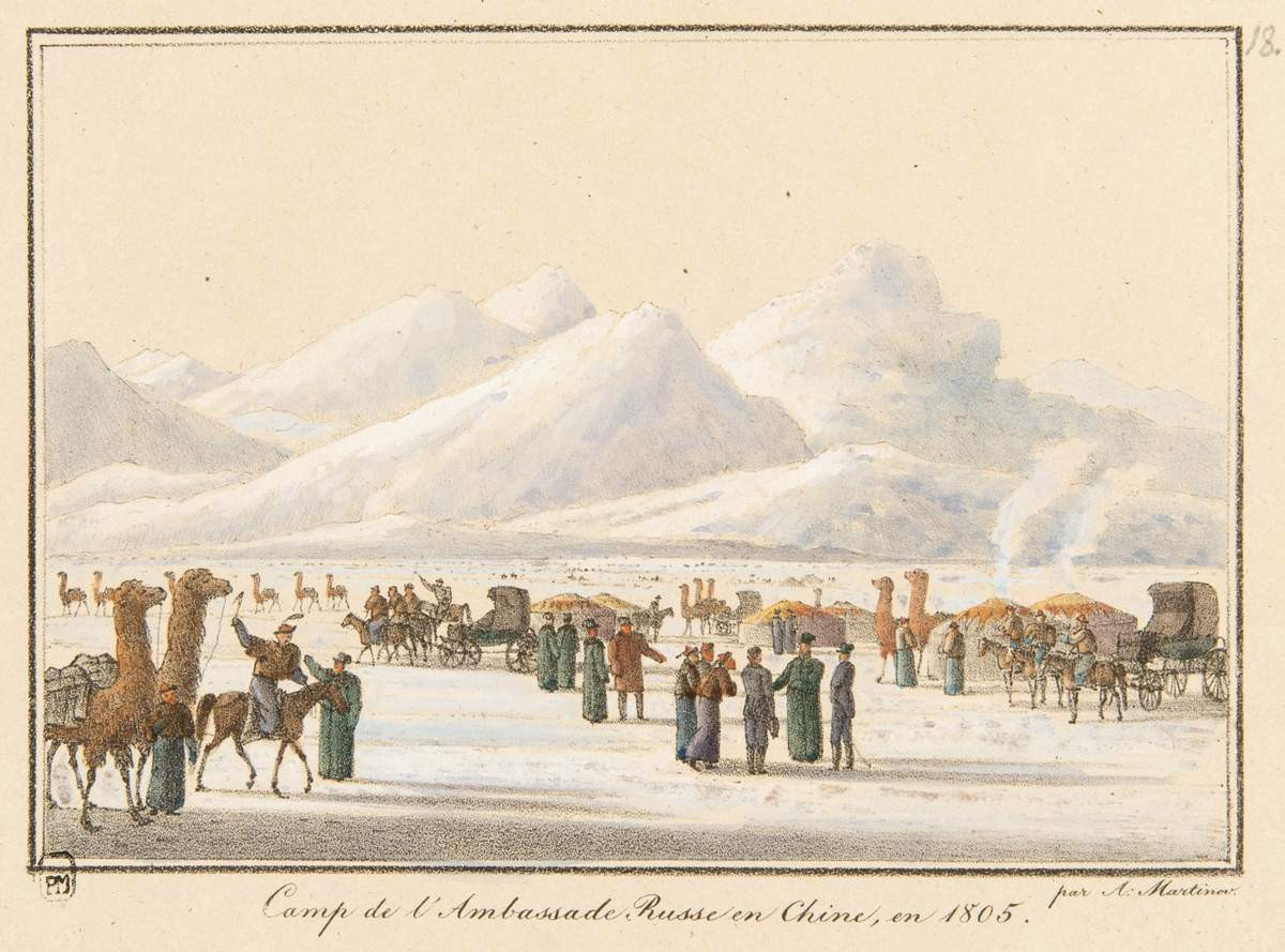 Лагерь русского посольства, Andrey Yefimovich Martynov, 1822–1823