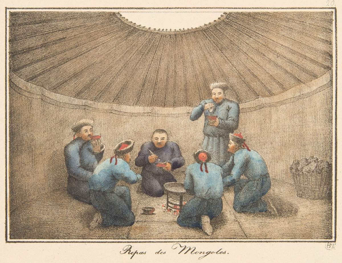 Трапеза монголов, Andrey Yefimovich Martynov, 1822–1823