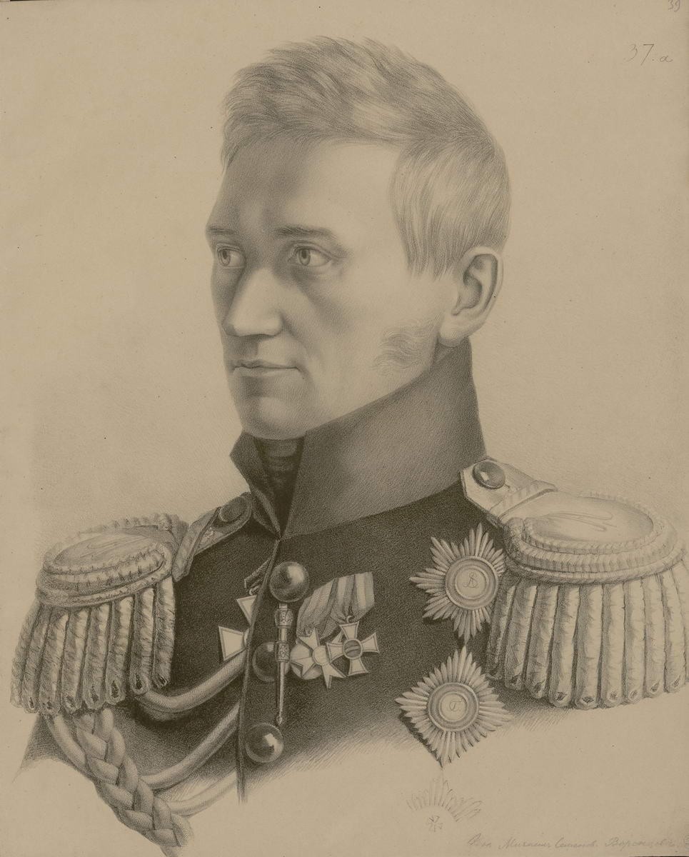 Портрет князя М. С. Воронцова, Gustav Adolf Hippius, 1822