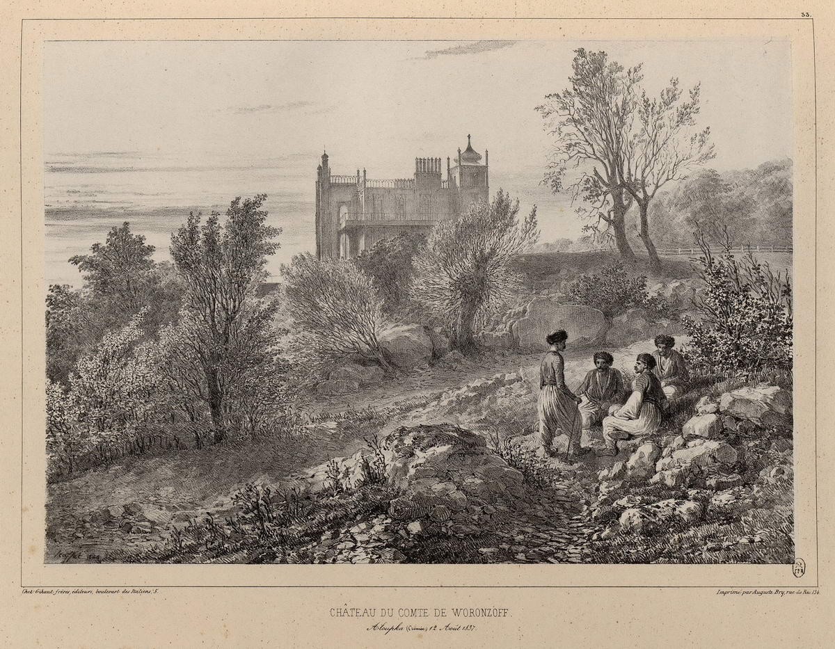 Дворец графа Воронцова в Алупке. «Chateau ...», Raffe Deni-Ogyust-Mari, 1838-1848