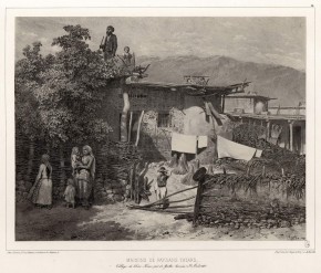 Дома татарских крестьян около Ялты. «Maisons de paysans»