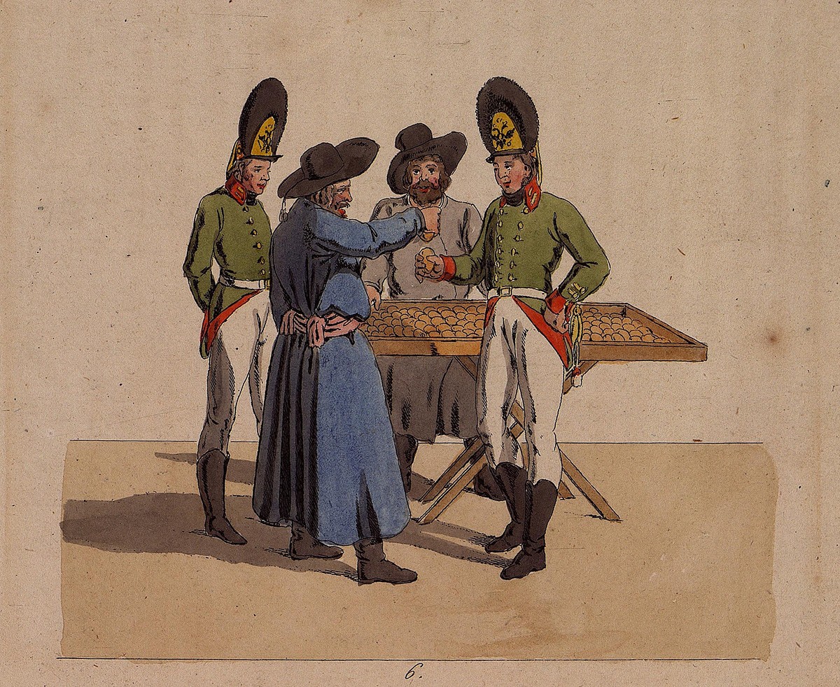 Игра с пасхальными яйцами, Geysler Khristian Gotfrid, 1805
