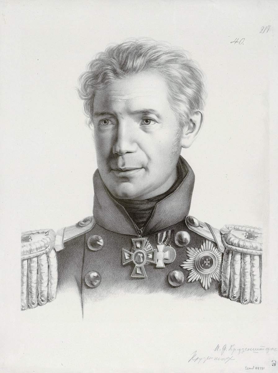 Портрет И. Ф. Крузенштерна, Gustav Adolf Hippius, 1822