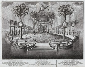 Фейерверк 28 июня 1763 года в Петербурге в день восшествия Екатерины II на престол. Действие второе –  Минервин остров