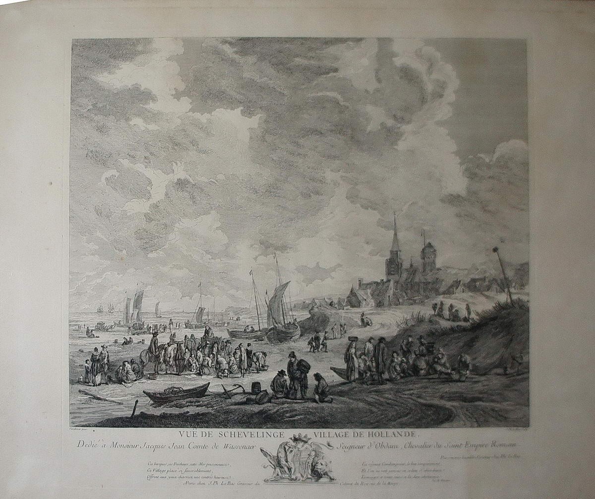 Вид селения Скевелинг в Голландии, early 18th century