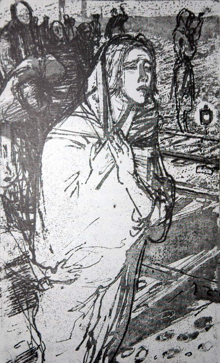 Иллюстрация к рассказу Шолохова «Судьба человека», Petrov L. G., 1965