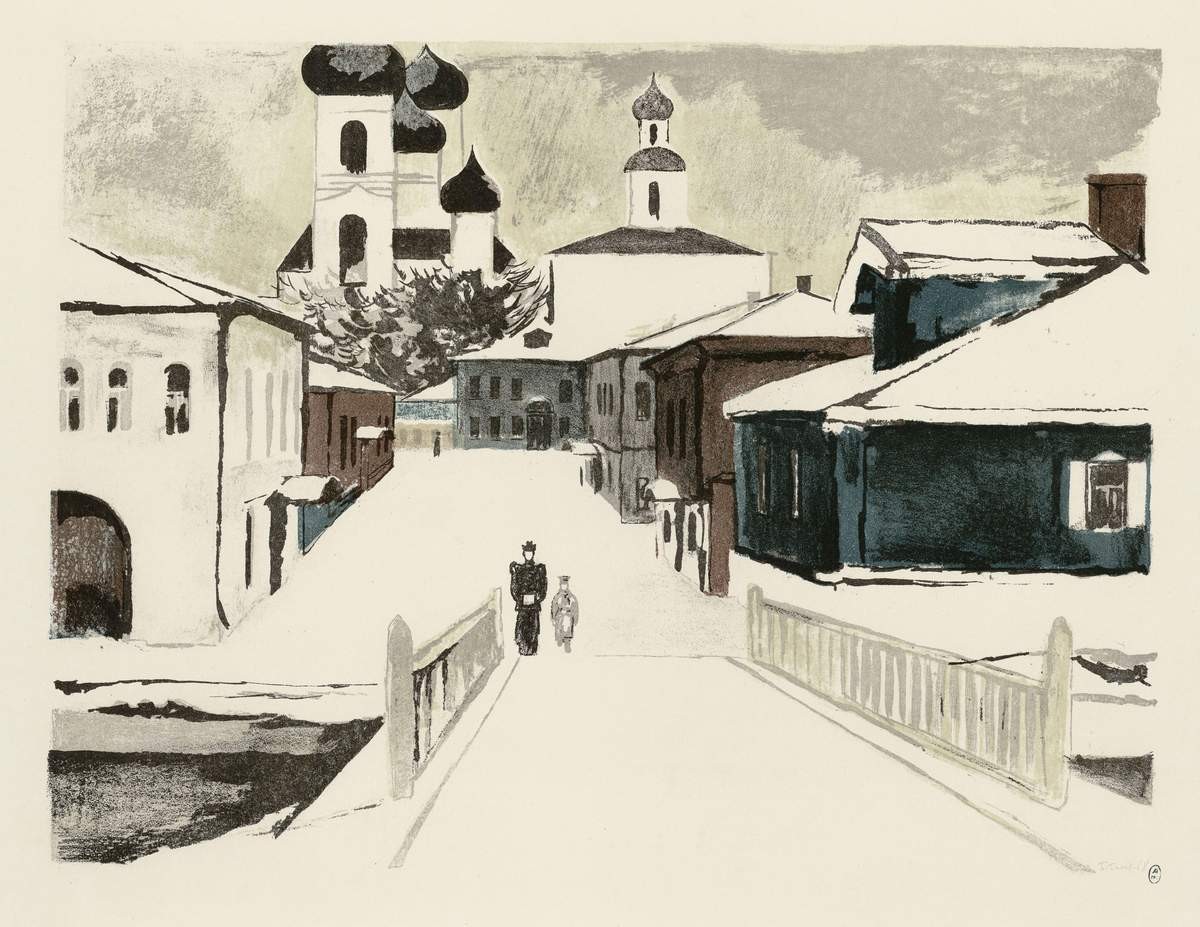 Иллюстрация к повести А. П. Чехова «Три года», Basov Beniamin Matveyevich, 1968
