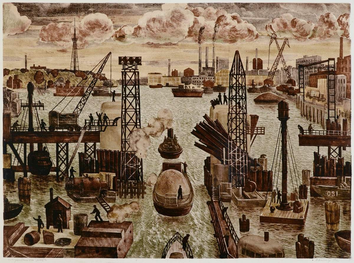 Строительство моста, Victor Semenovich Vilner, 1974